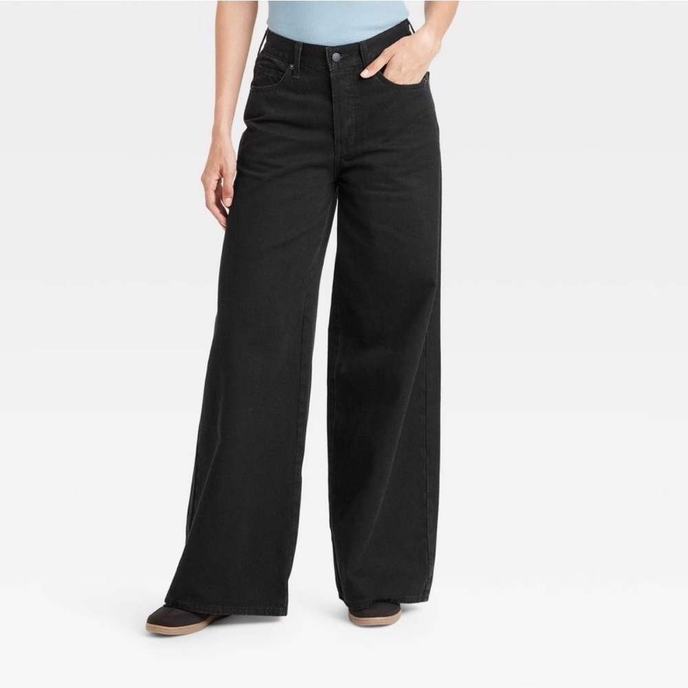Universal Thread Black Super Wide Leg Jeans